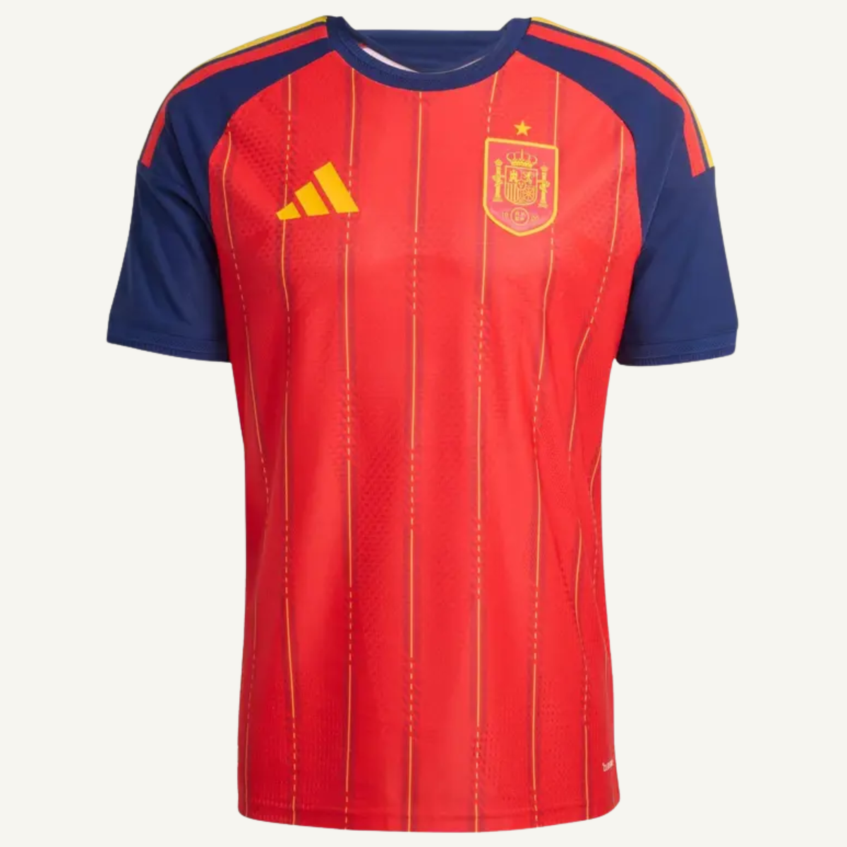 adidas Spain 26 Home Authentic jersey in vivid red — the 2026 World Cup winning kit