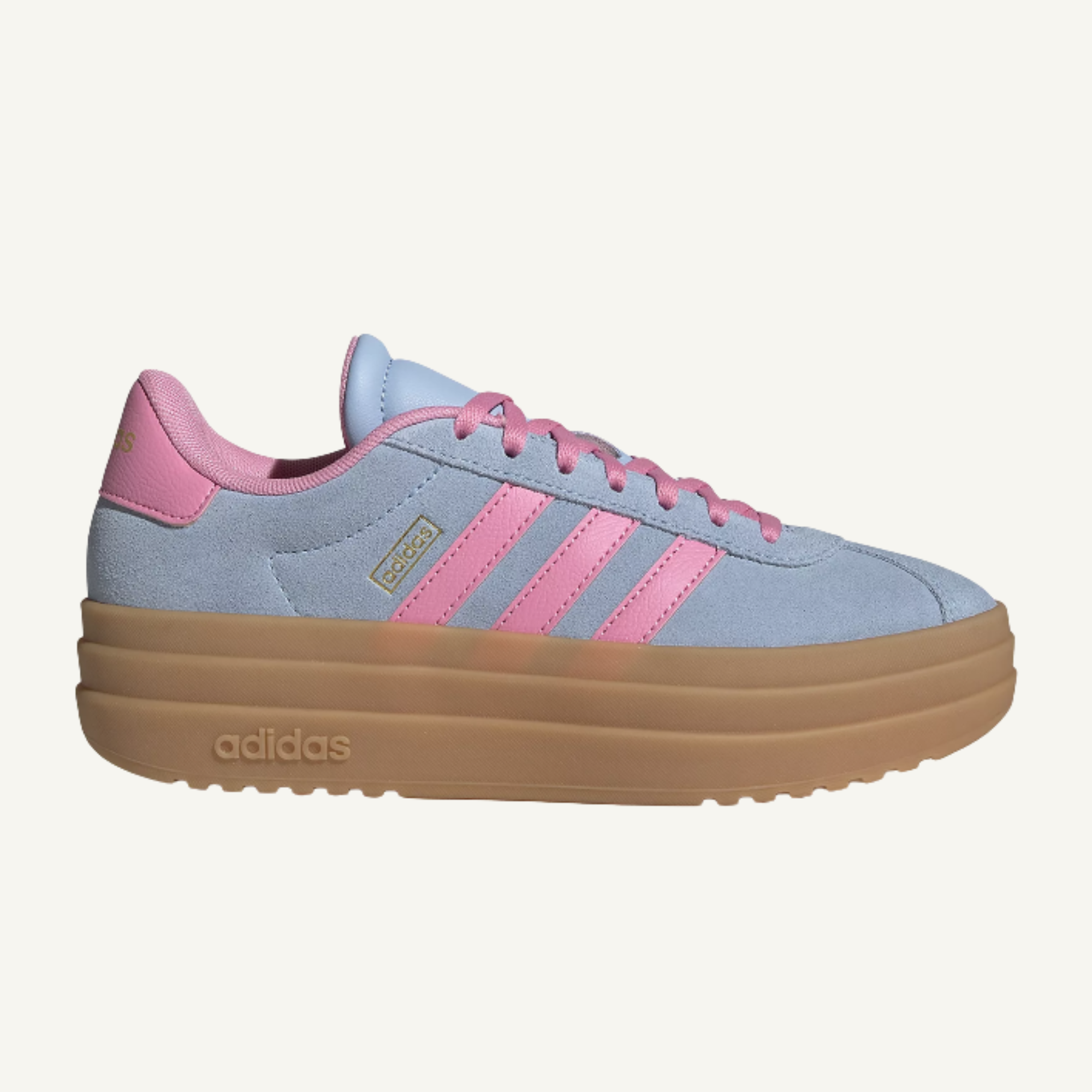 adidas Kids VL Court Bold in blue and pink, a durable school shoe