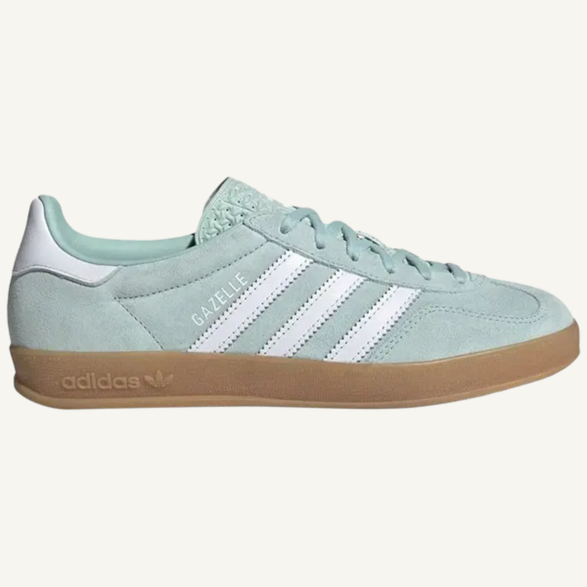 Ash green adidas Gazelle Indoor suede sneaker