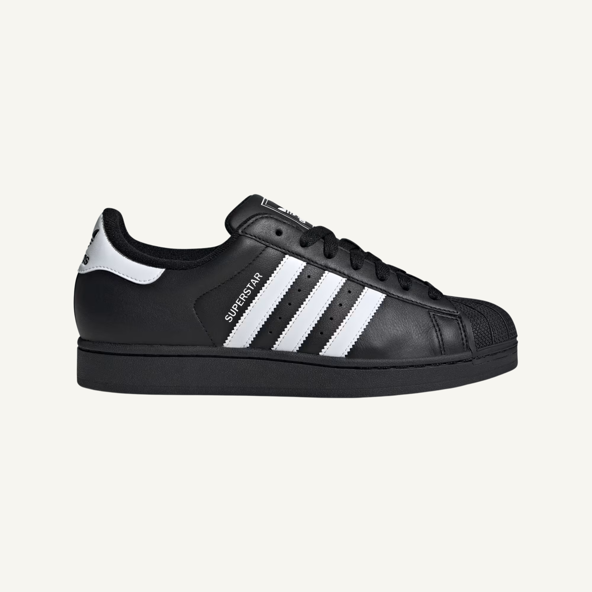 adidas Superstar II shell-toe sneaker in black and white
