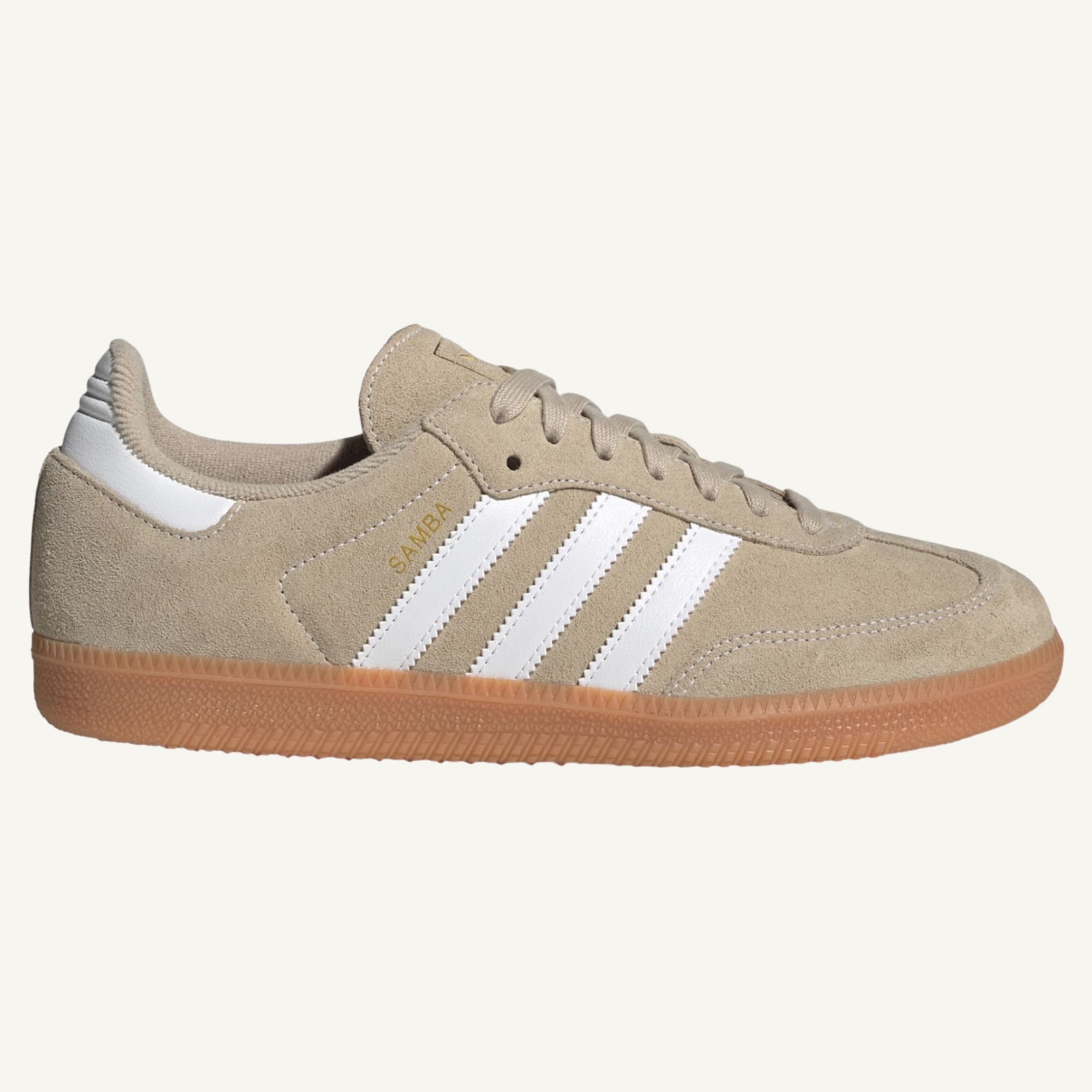 adidas Samba OG khaki white gum sneakers