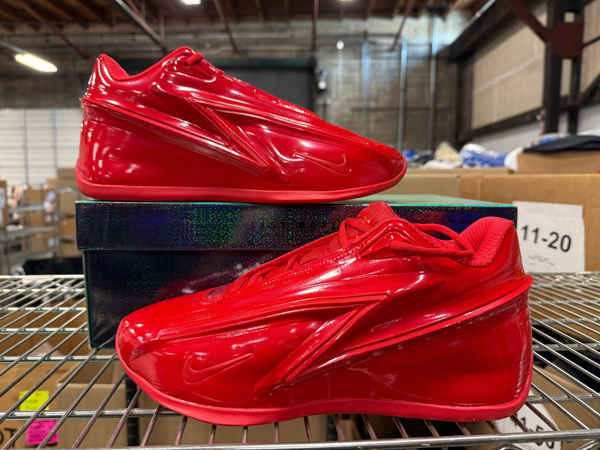 Nike KD 19 'Candy Apple' in University Red, photographed at our Portland, Oregon warehouse