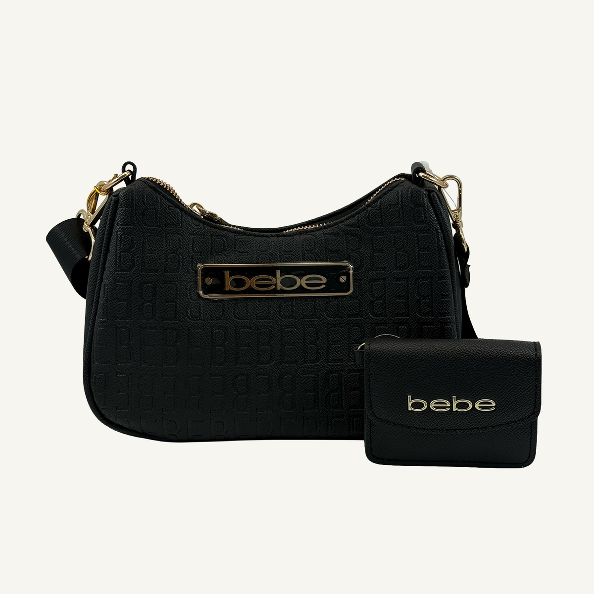 Bebe black Thea crossbody bag