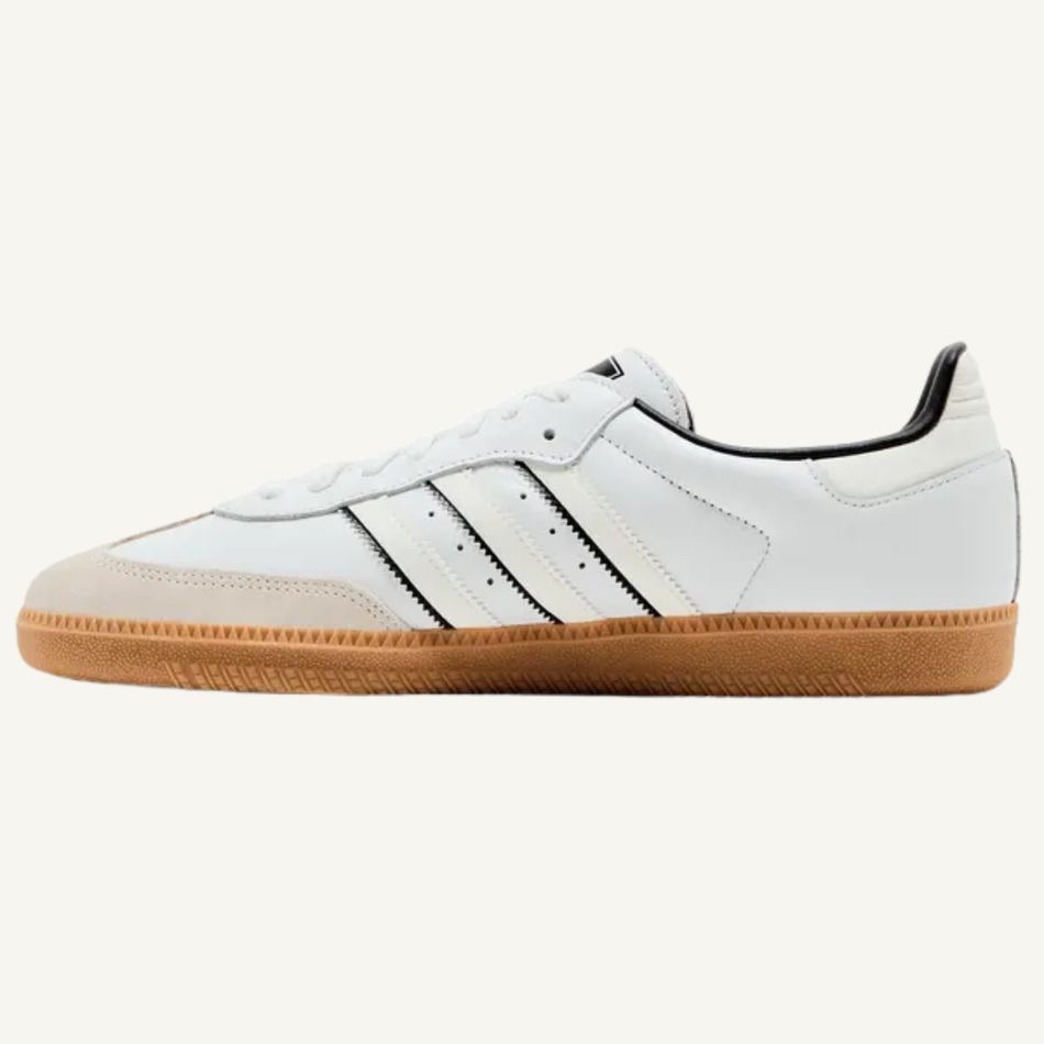 Adidas Originals Men's White Samba OG 'Two Tone Stripes - Black' Shoes, ID1480