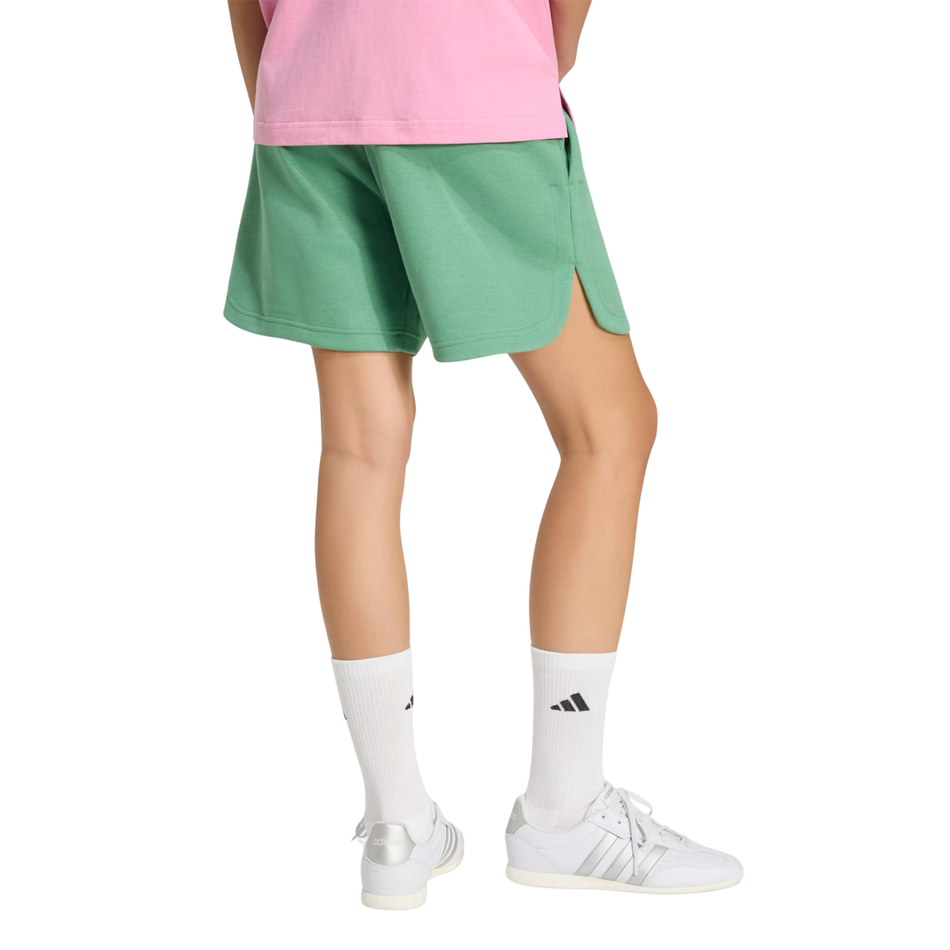 Adidas Women's Green 3 Stripes Loose Shorts, HZ0865