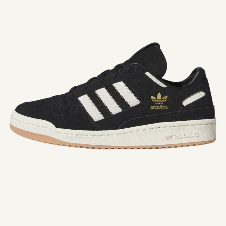 Adidas Originals Men's Black Ivory Forum Low CL Sneakers, IF9680 (No Box)