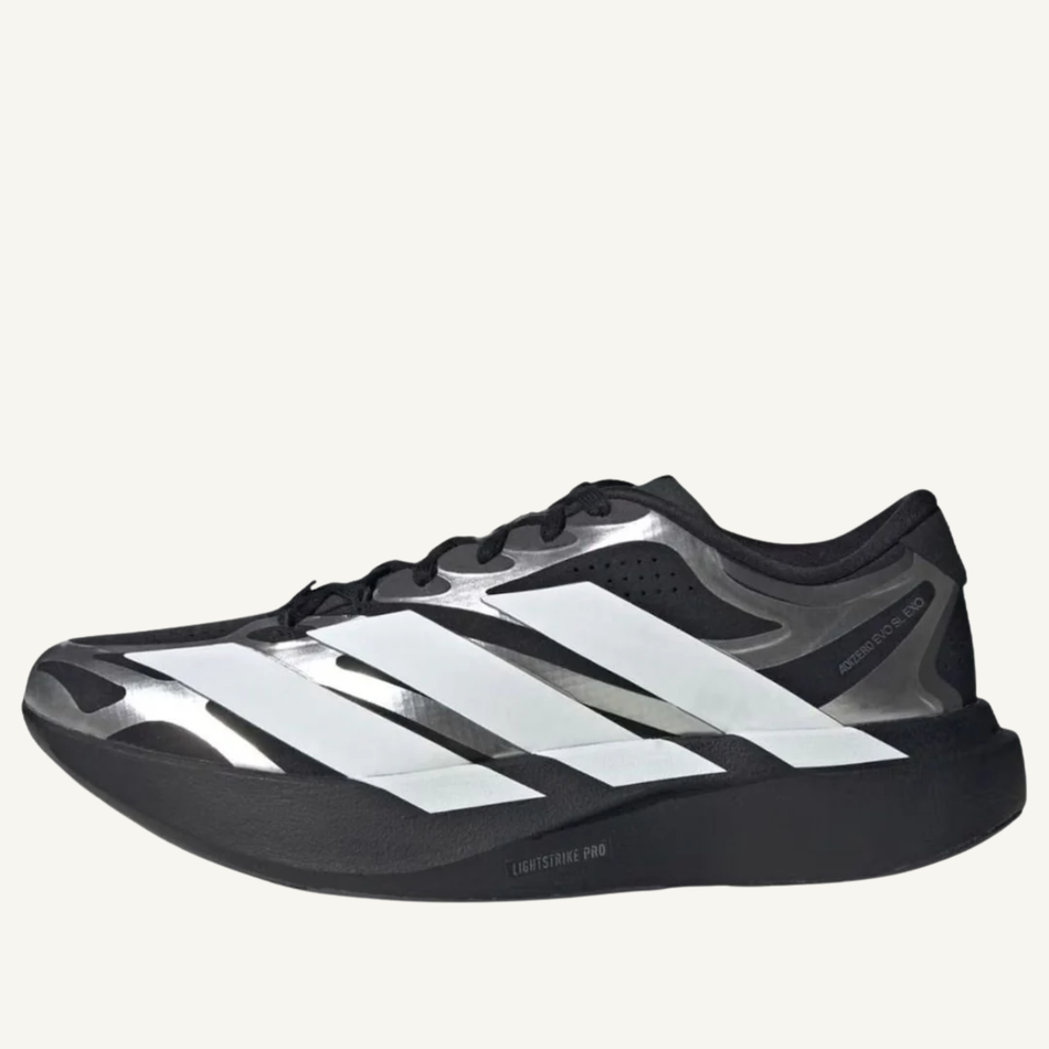 Adidas Men's Black/White/Silver Adizero EVO SL EXO Sneakers, KI4764