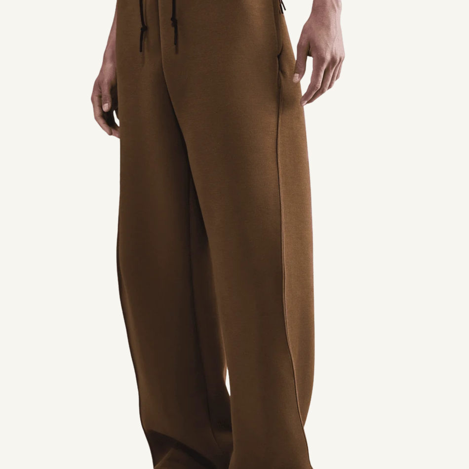 Nike Men's Brown Tech Fleece Loose-Fit Open Hem Pants, HV6541 235