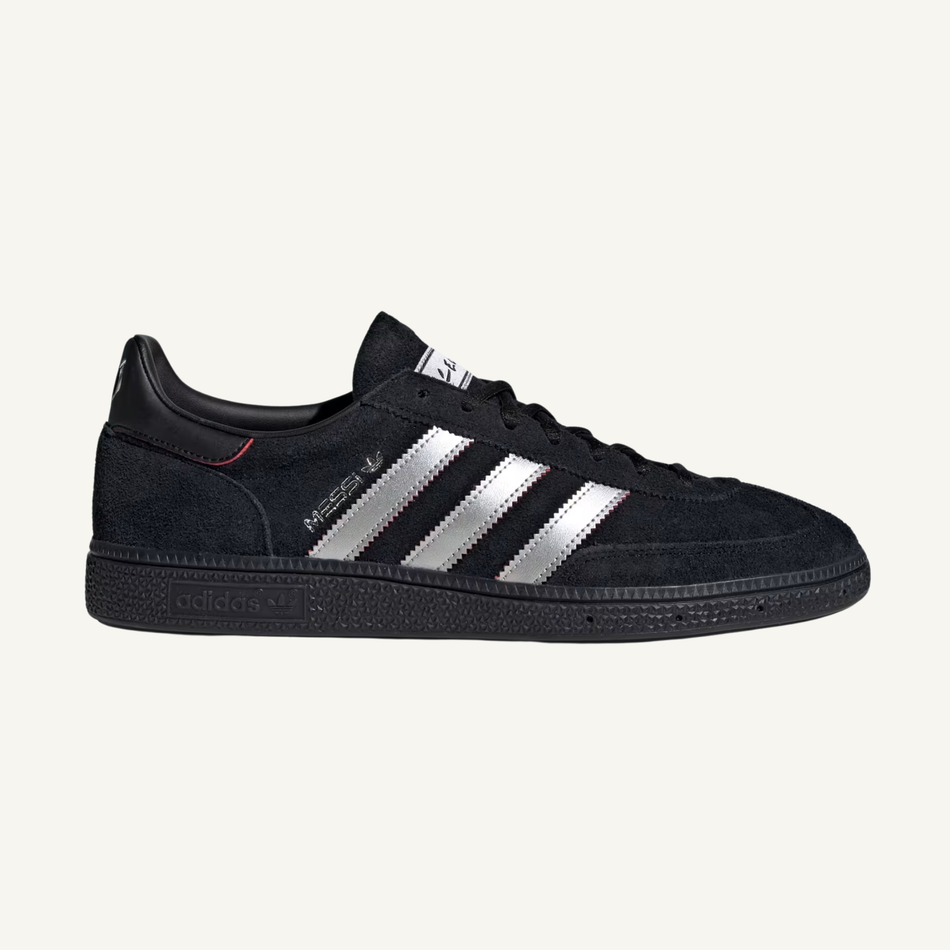 Adidas Originals Men's Black/Silver Metallic Handball Spezial Messi Sneakers, KI4548