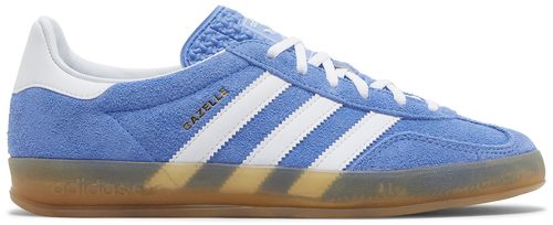 Adidas Originals Women's Gazelle Indoor Sneakers, Blue Fusion / Cloud White / Gold Metallic, HQ8717