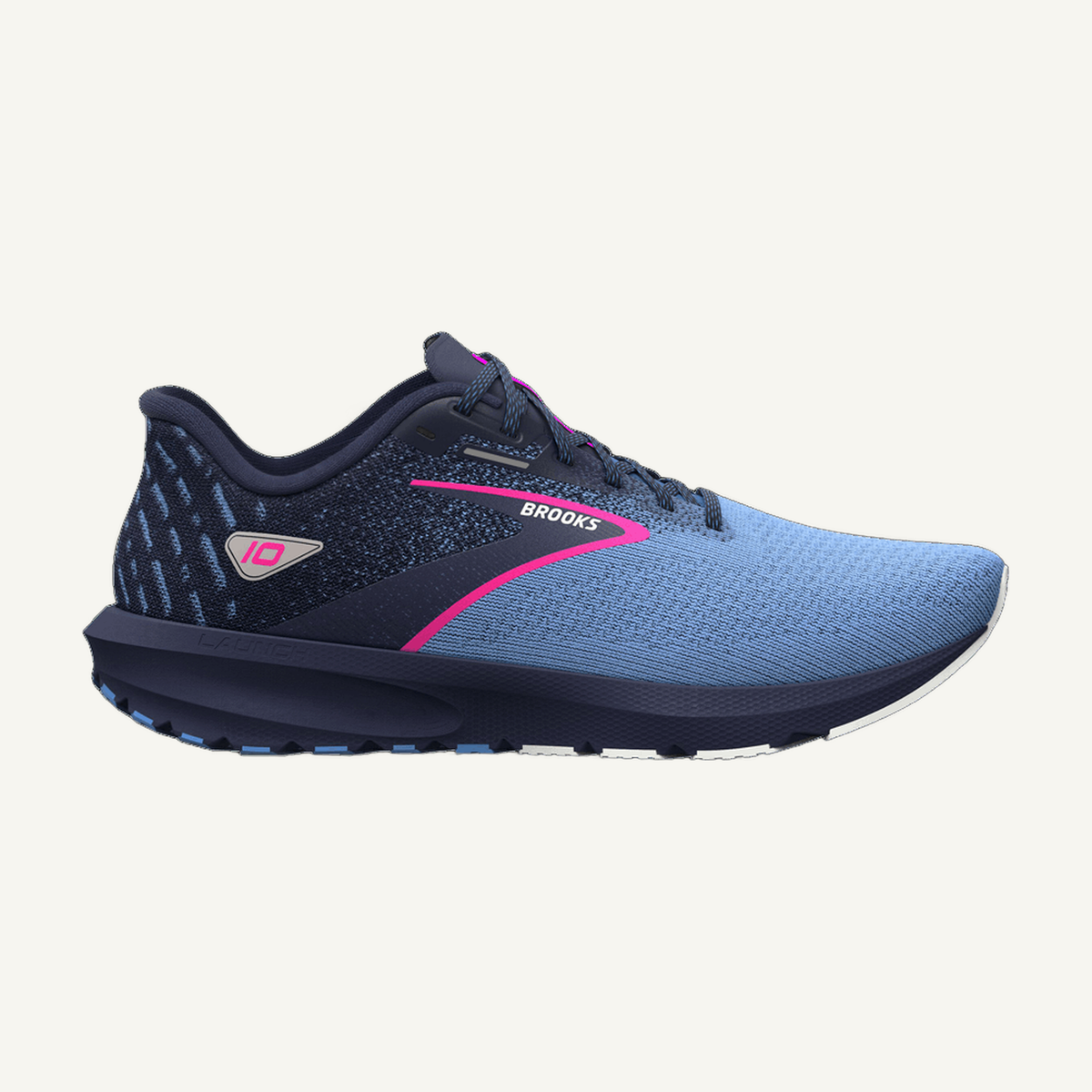 Brooks Women's Peacoat/Pink Glow Launch 10 Running Shoes, 120398 1B 441