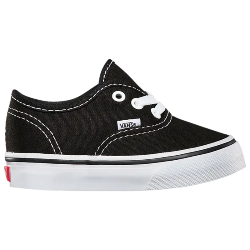 Zapatillas Vans para niños pequeños auténticas en negro y blanco, VN000ED9BLK