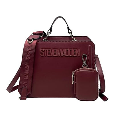 Steve Madden Bevelyn Convertible Crossbody Bag, Wine
