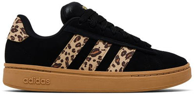 Adidas Women's Grand Sneakers, Core Black / Shadow Brown / Matte Gold, JS2886