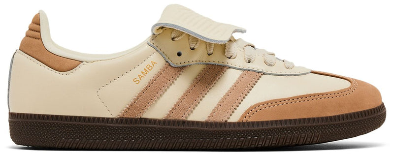 Adidas Originals Women's Samba OG Sneakers, Cream White / Warm Sandstone / Gold Metallic, JH5706