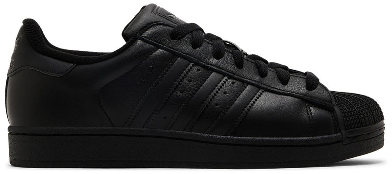 Adidas Originals Men's Superstar II Sneakers, Triple Black, JI0081