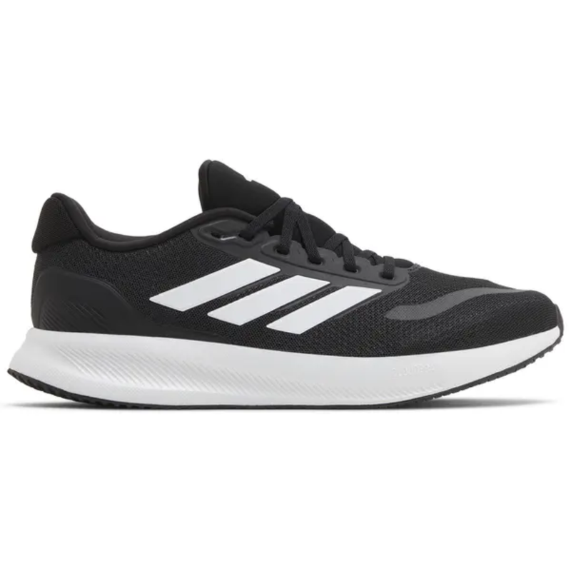 Adidas Mens Black Runfalcon 5 'Black White' Sneakers, IH7758
