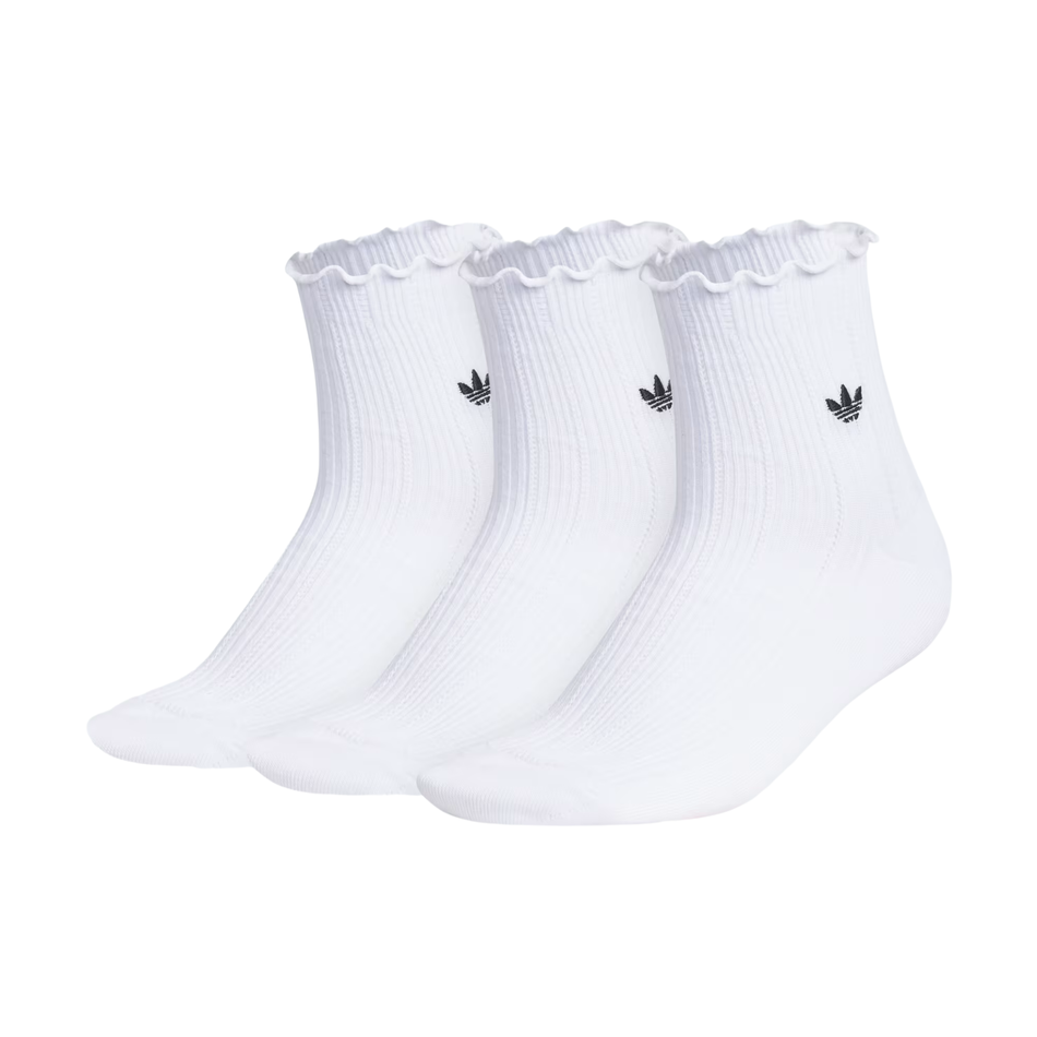 Adidas Originals Unisex Originals Ruffle 3-Pack Quarter Socks, JL0829