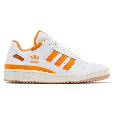 Adidas Men's White/Orange Forum Low CL Sneakers, IH7831 (No Box)