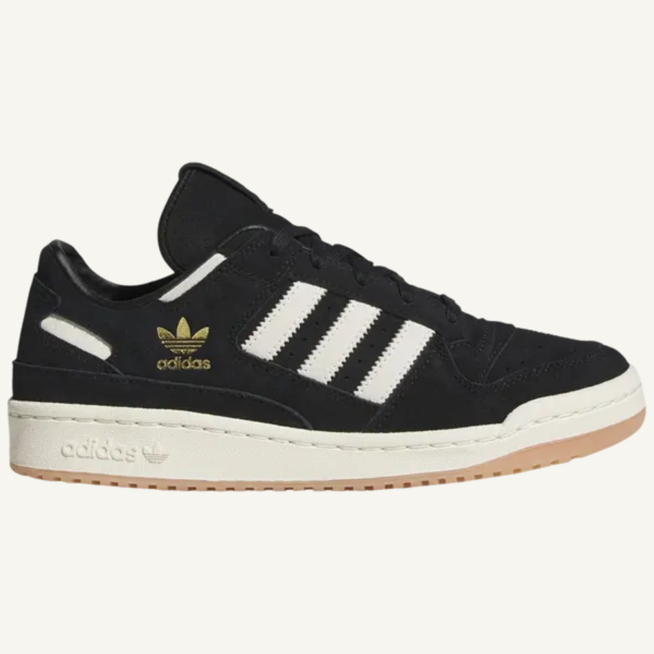 Adidas Originals Men's Black Ivory Forum Low CL Sneakers, IF9680 (No Box)