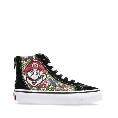 Vans Toddler Black Sk8-Hi Zip (Nintendo) Mario & Luigi Sneakers, VN000XG5K5P