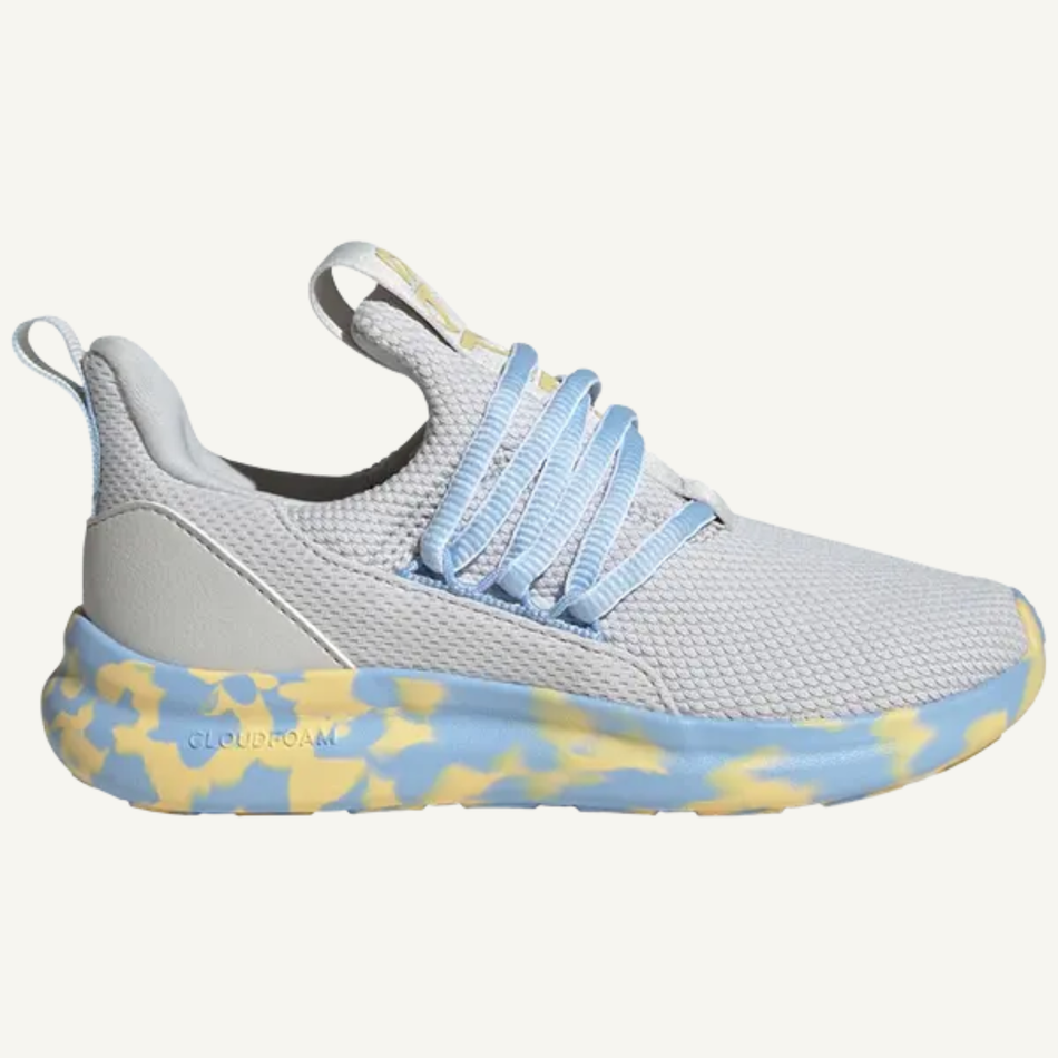 Adidas Kids Grey/Blue Tint Lite Racer Adapt 7.0 Sneakers, JP5203 (No Box)