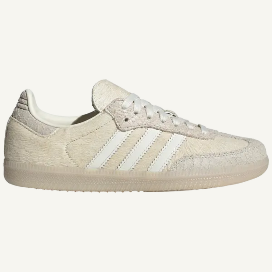 Adidas Originals Women's Off White/Crystal Linen Samba OG Sneakers, IH9148