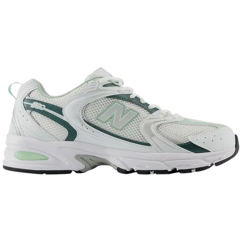 New Balance Men's White/Green 530 Sneakers, MR530RB