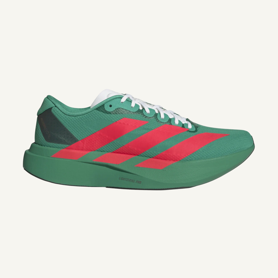Adidas Men's Green/Lucid Red Adizero Evo SL Sneakers, JQ4440