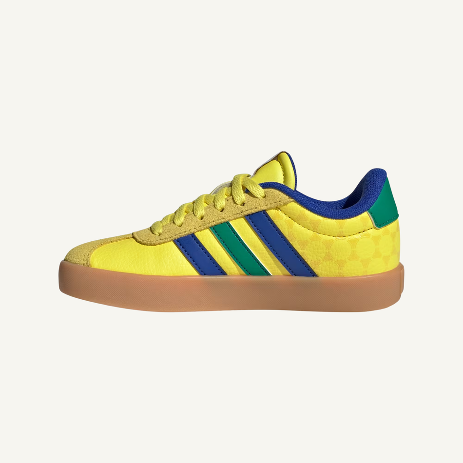 Adidas Kids Yellow/Blue/Green VL Court Sneakers, KI3123