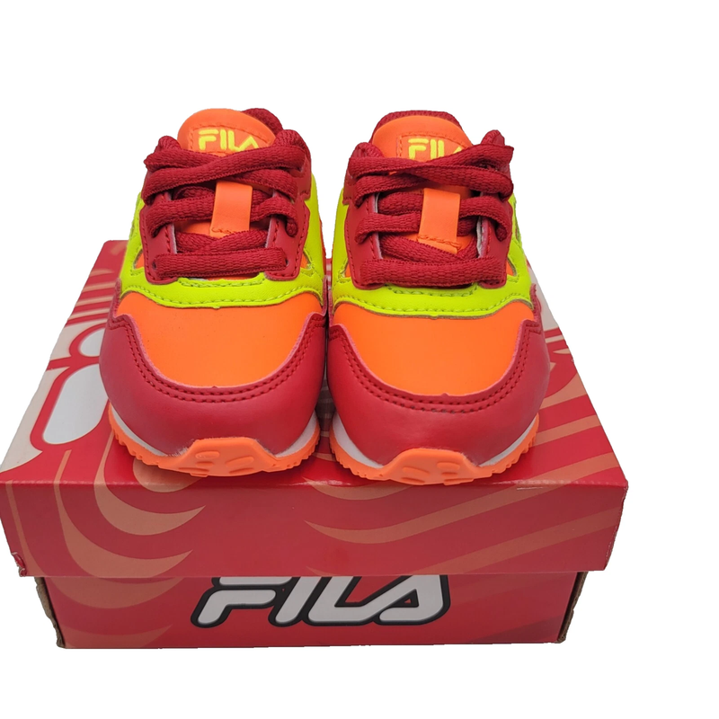 Zapatillas Fila CB con bloques de color rojo/naranja/amarillo, 7RM02044-832