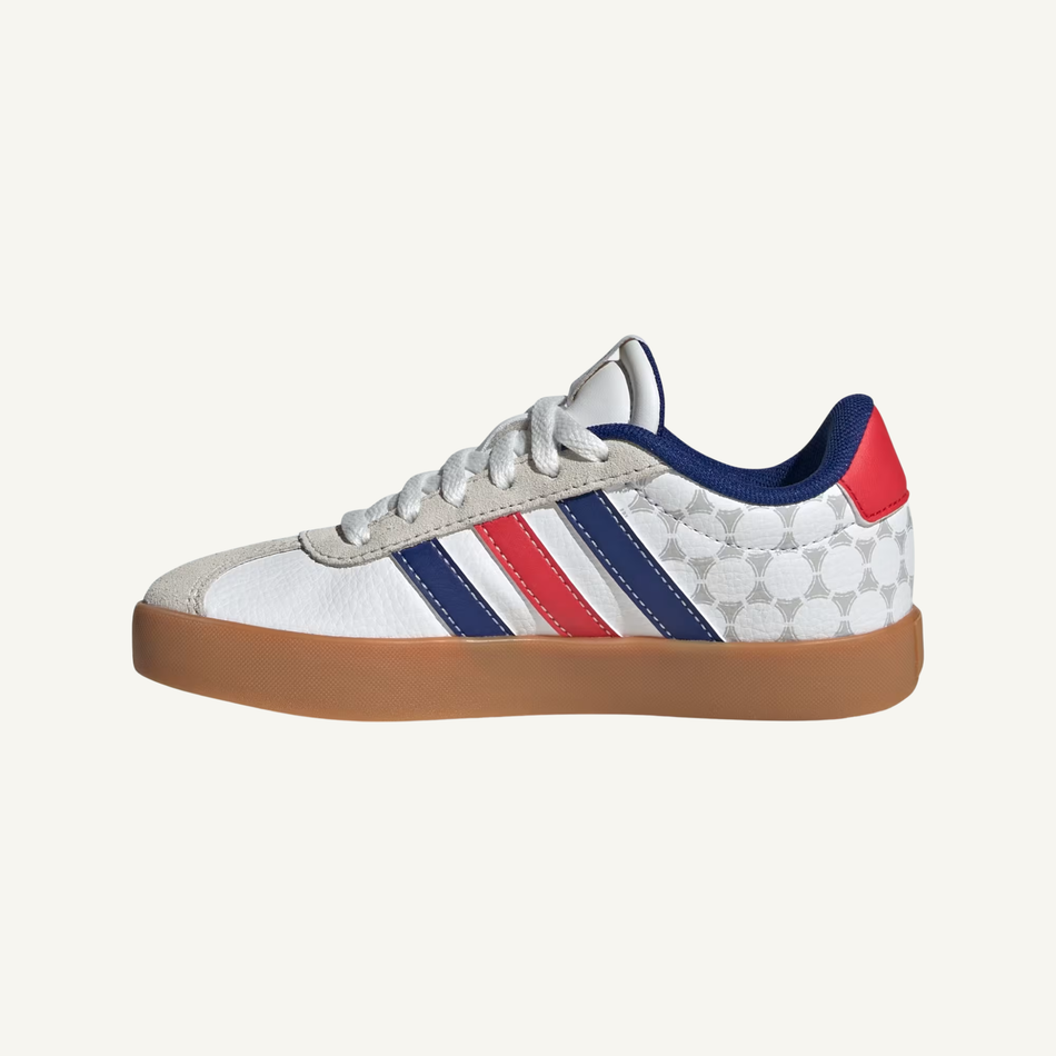 Adidas Originals Kids White/Red VL Court 3.0 Shoes, KI3119
