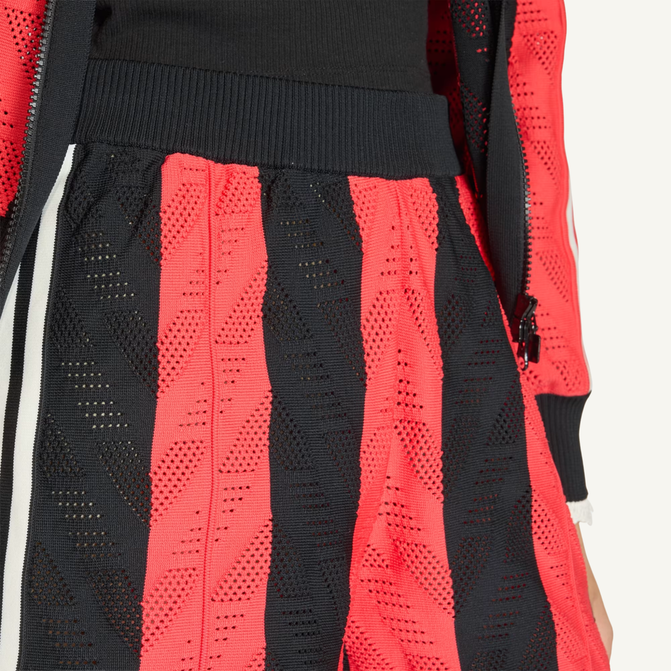 Adidas Originals Women's Black/Red Firebird Loose Shorts, KE0073