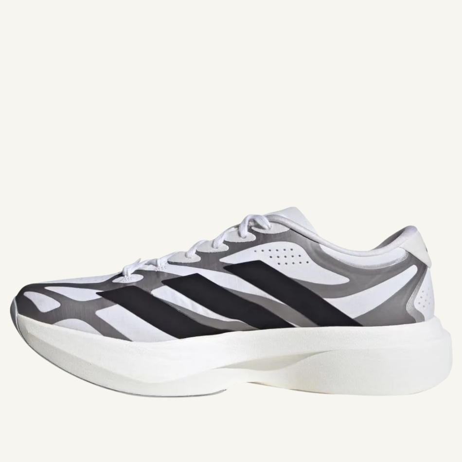 Adidas Men's White/Black /Silver Adizero EVO SL EXO Sneakers, KI4763