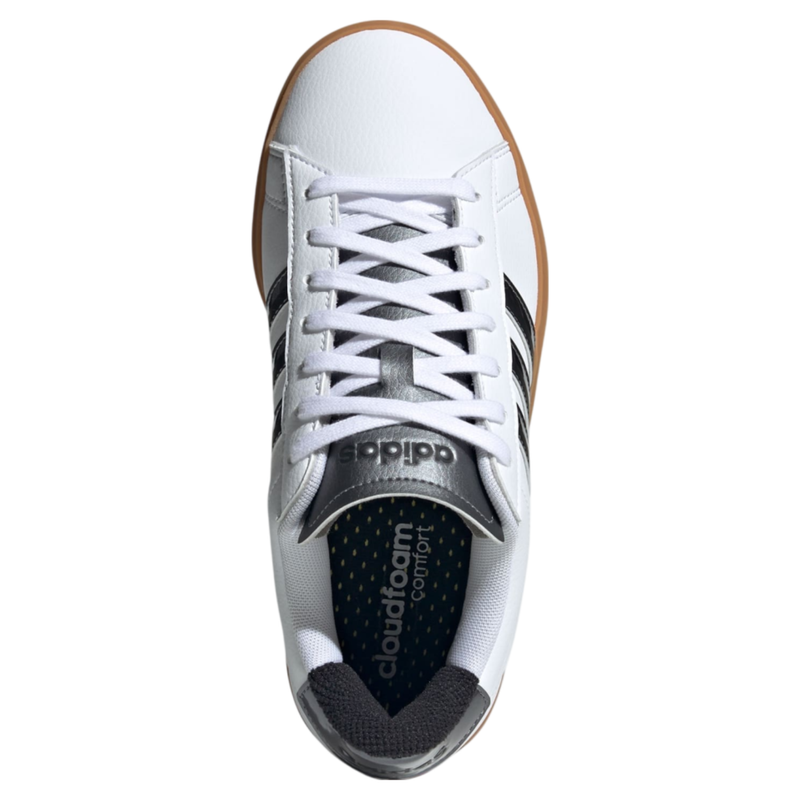 Adidas Women's Pink/Scarlet/Black Grand Court 2.0 Sneakers, JH8683 (No Box)