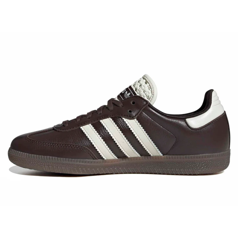 Adidas Originals Women's Aurora Coffee/Off White "Basketweave" Samba OG Sneakers, IH3982