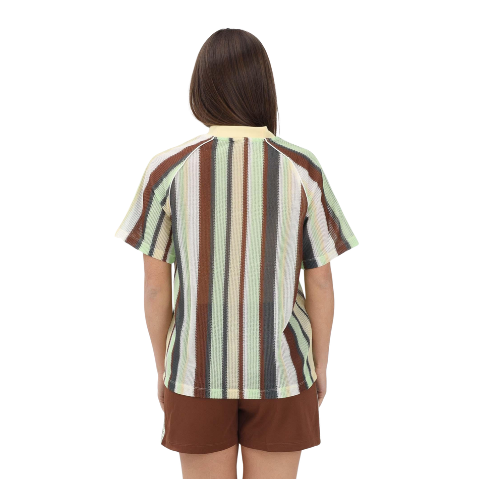 Adidas Originals Women's Multicolour Summer Glow Knitted Oversized Jersey Top, KY3162