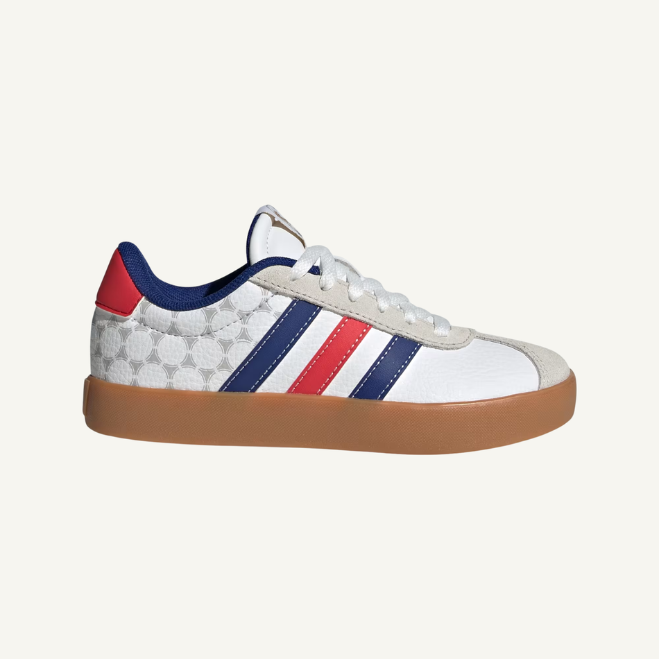 Adidas Originals Kids White/Red VL Court 3.0 Shoes, KI3119