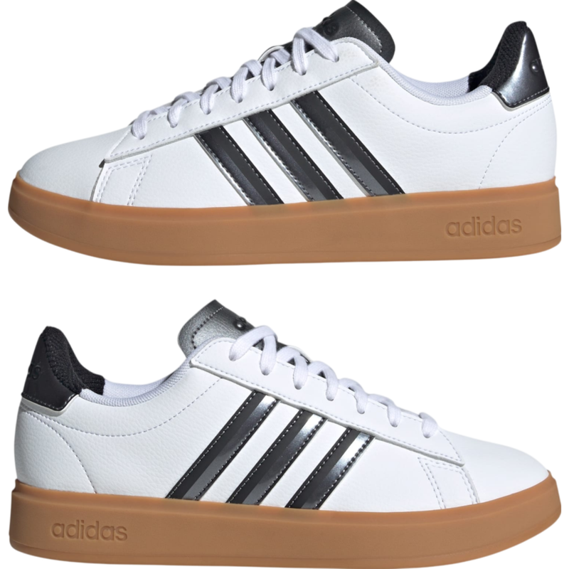 Adidas Women's Pink/Scarlet/Black Grand Court 2.0 Sneakers, JH8683 (No Box)