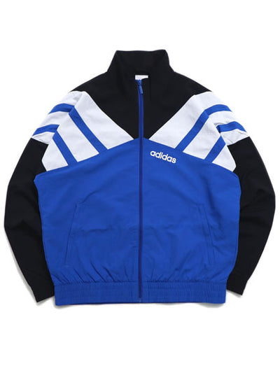 Adidas Originals Men's Color Block Track Jacket, Blue / Black, JX3052