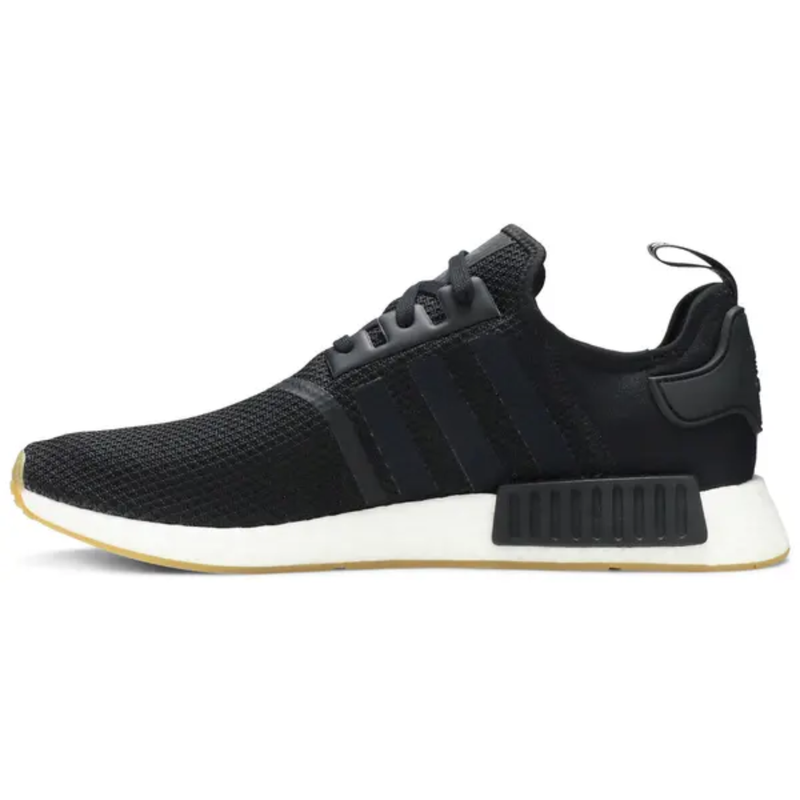 Adidas Mens Black Gum NMD_R1 Sneakers, B42200