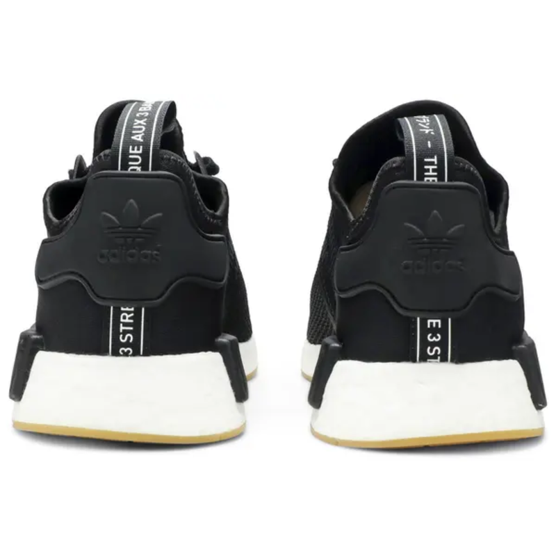 Adidas Mens Black Gum NMD_R1 Sneakers, B42200