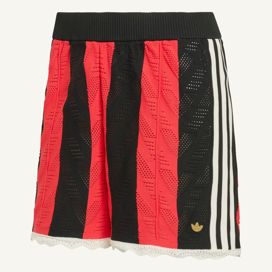 Adidas Originals Women's Black/Red Firebird Loose Shorts, KE0073
