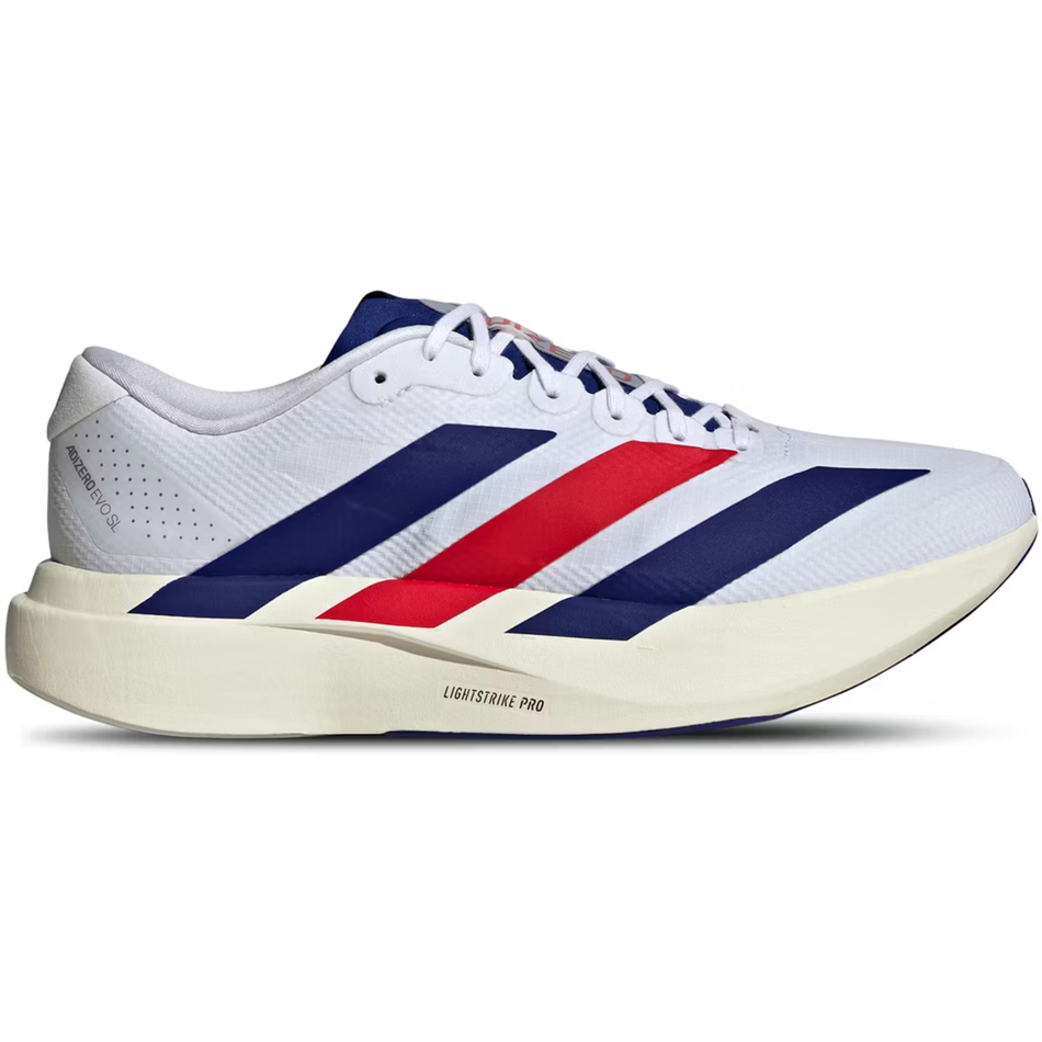 Zapatillas Adidas Adizero Evo SL para Hombre Blancas/Azules/Rojas, KK3719