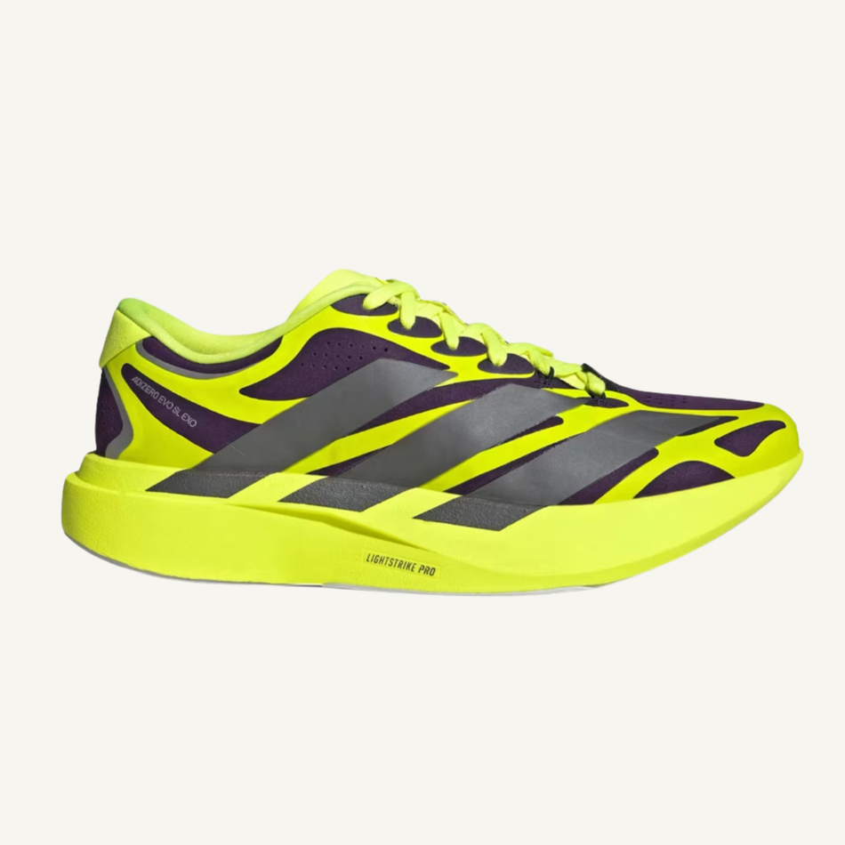 Adidas Men's Yellow Adizero EVO SL EXO Sneakers, KI4772