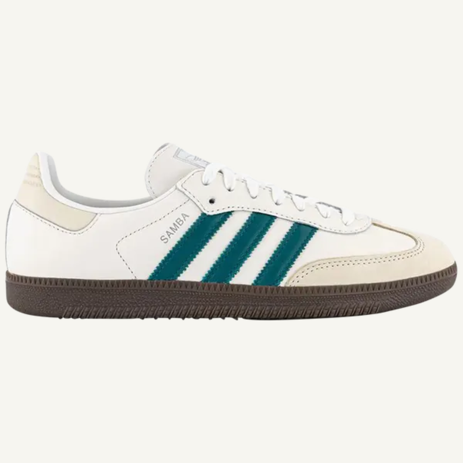 Adidas Originals Women's Cream/Teal Samba OG Sneakers, IG1963 (No Box)