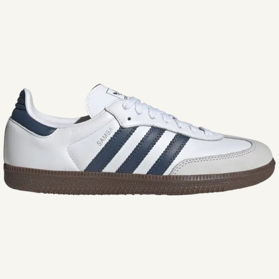 Adidas Originals Women's White/Preloved Ink Samba OG Sneakers, JH5688 (No Box)