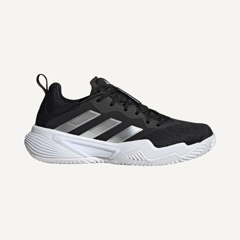 Adidas Women's Black/Silver/White Barricade CL Tennis Shoes, ID1560 (No Box)