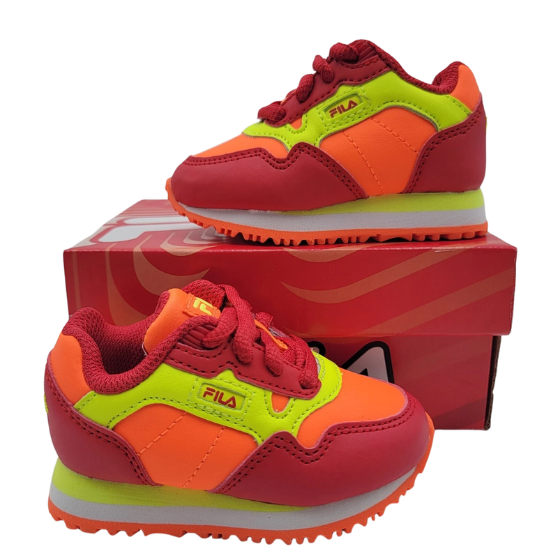 Zapatillas Fila CB con bloques de color rojo/naranja/amarillo, 7RM02044-832