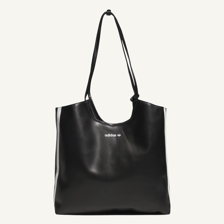 Bolso tote de PU perforado negro para mujer Adidas Originals, KL3180